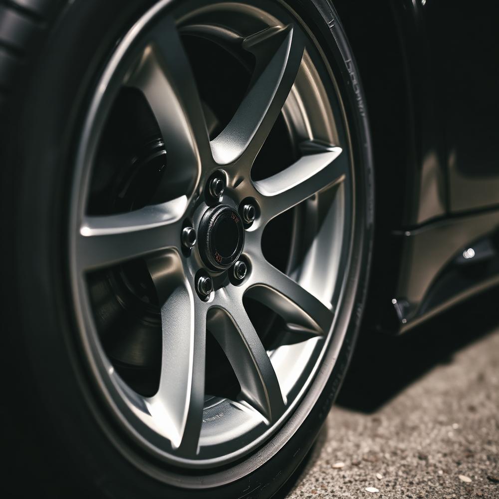 Detailed wheel and dressed tire
